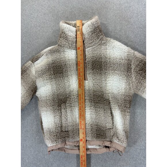 Abercrombie & Fitch Soft Collection Sherpa 1/2 Zip Pullover (Women's Medium) Tan - Picture 9 of 12